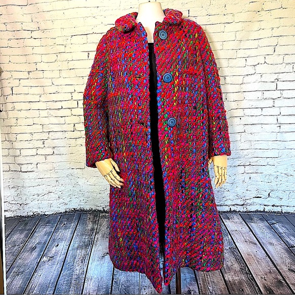 Amelia Gray Jackets & Blazers - 🎉HP🎉 RARE Vintage Amelia Gray Beverly Hills Knit Winter Jacket Coat EUC 1960s